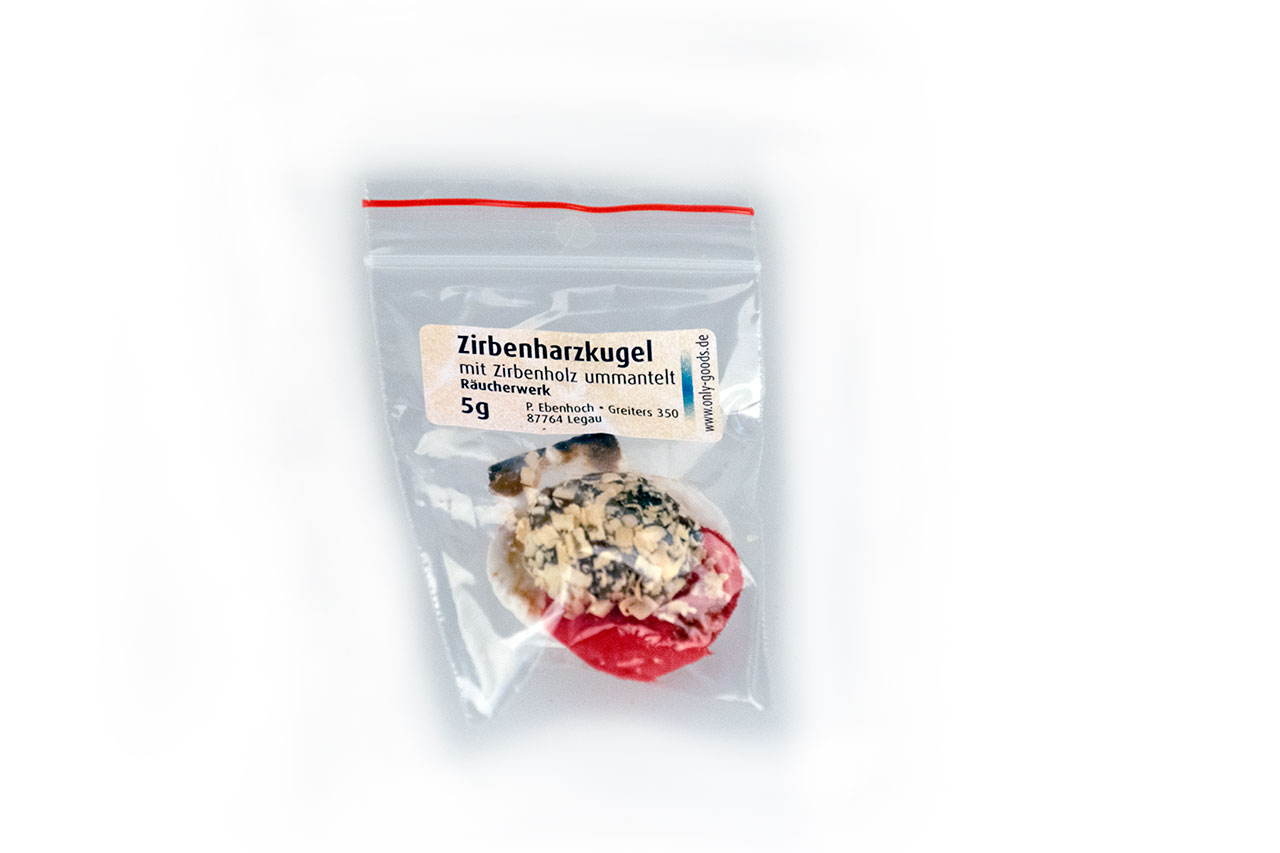 Zirbelharzkugel Zirbelharzkugel