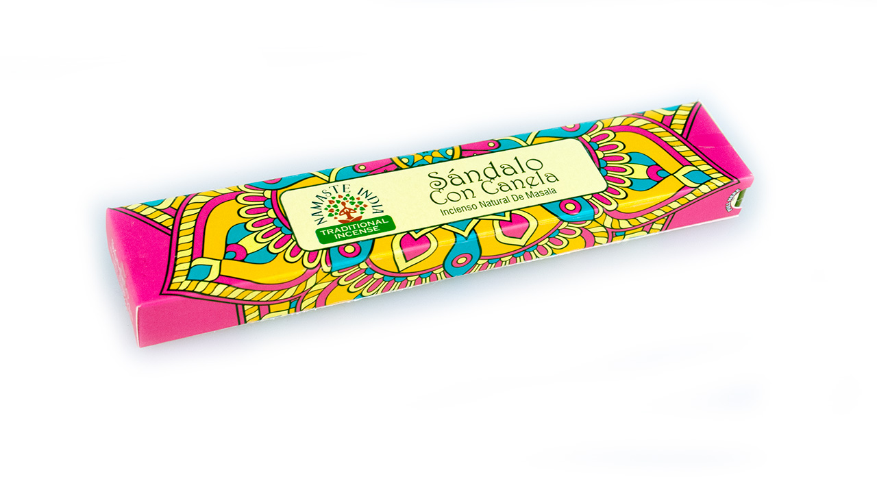 Namaste India - Sandelholz mit Zimt - Räucherstäbchen 15 g Namaste India - Sandelholz mit Zimt - Räucherstäbchen 15 g