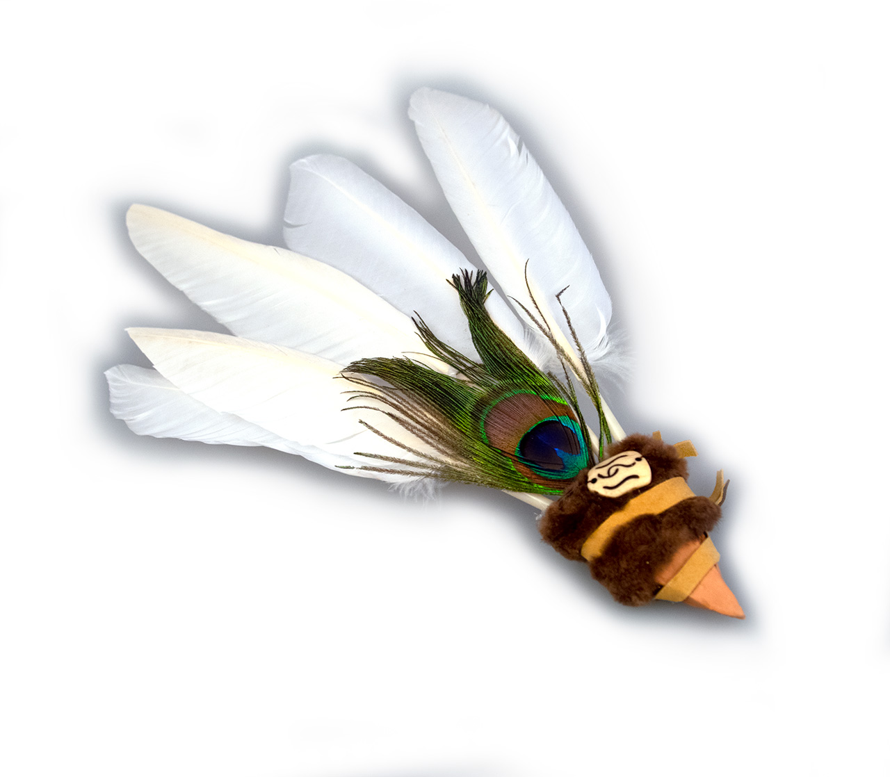 Samsara - weißer Schamanen Federfächer, groß Samsara - weißer Schamanen Federfächer, groß