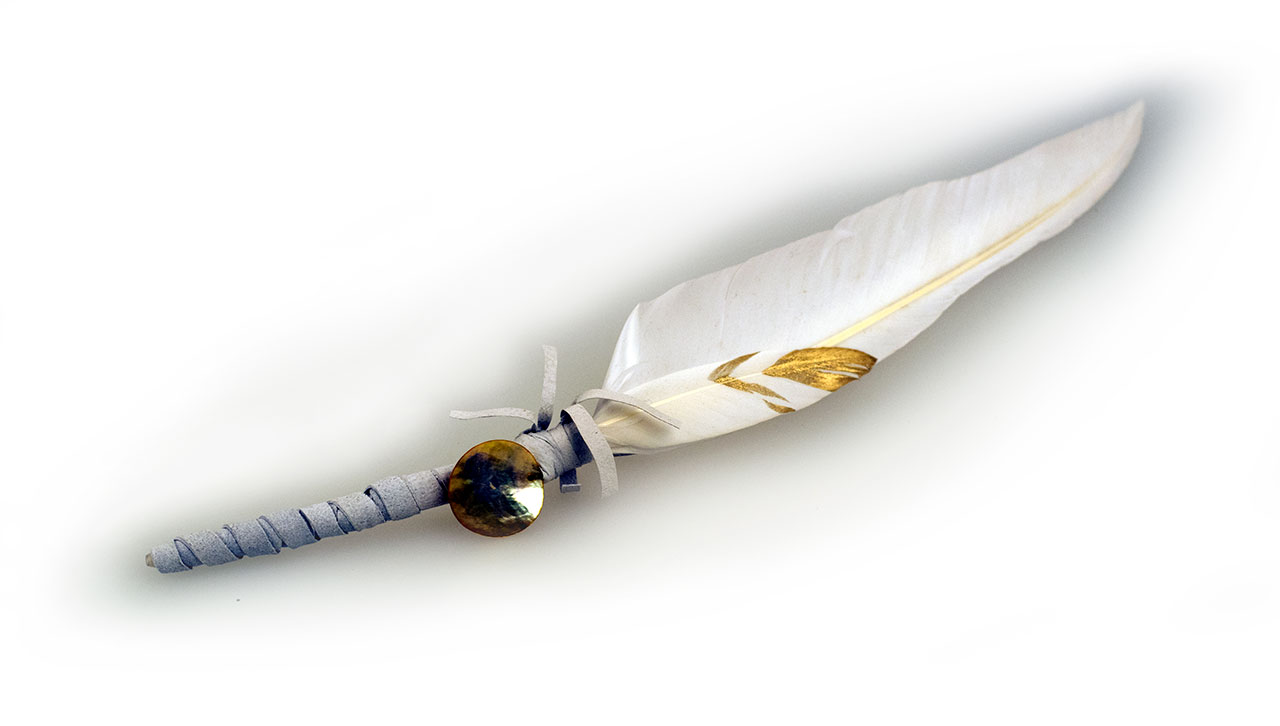 Arsinoe - weiße Feder Arsinoe - weiße Feder