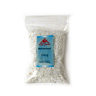 Marmorsand (Räuchersand) mit Muscheln Marmorsand (Räuchersand) mit Muscheln