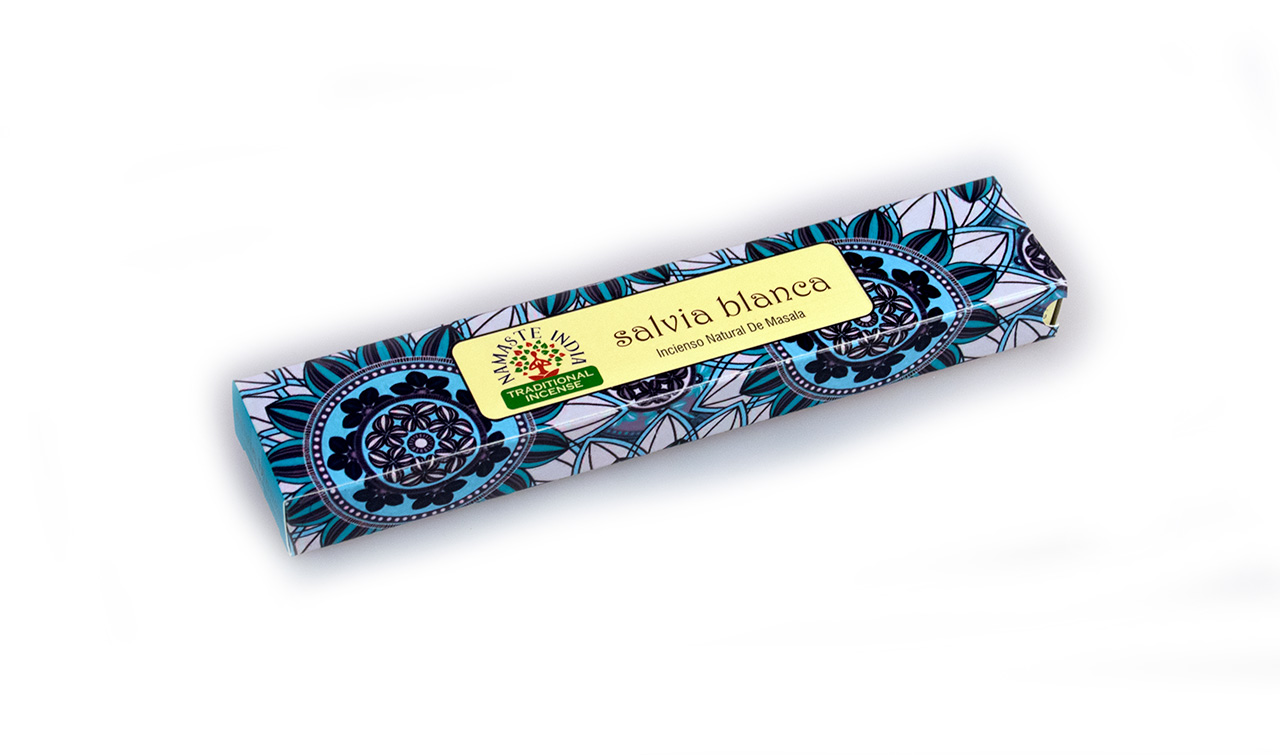 Namaste India - Weisser Salbei Räucherstäbchen 15 g Namaste India - Weisser Salbei Räucherstäbchen 15 g