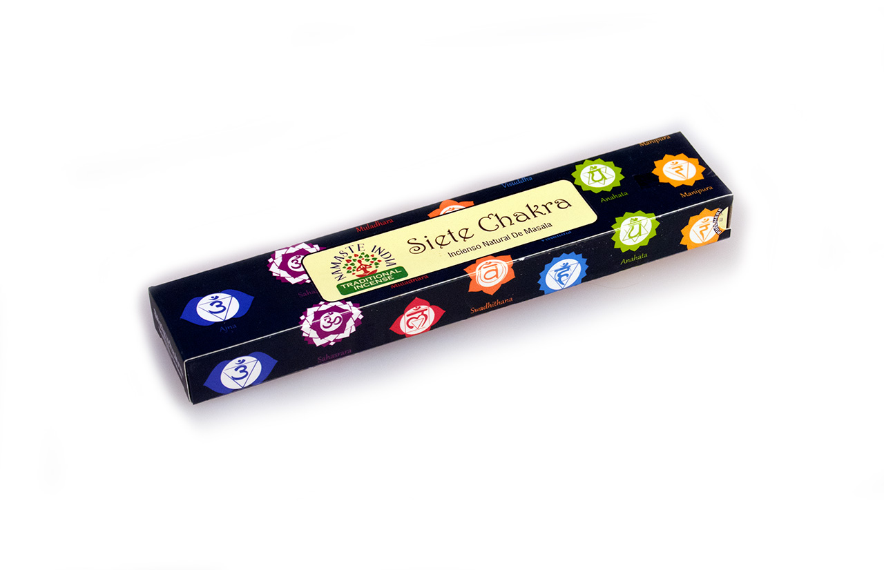 Namaste India - Sieben Chakras - Räucherstäbchen 15 g Namaste India - Sieben Chakras - Räucherstäbchen 15 g